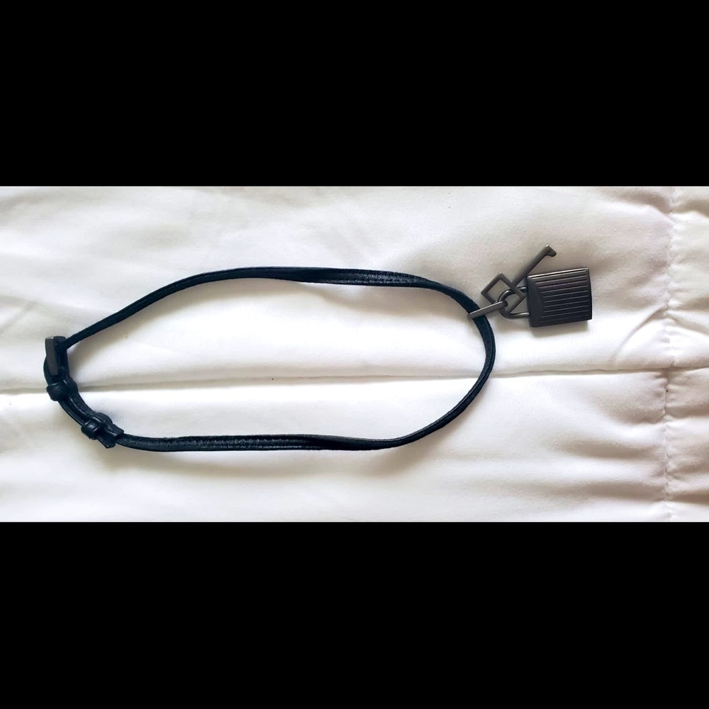 Tom Ford Leather Padlock Necklace